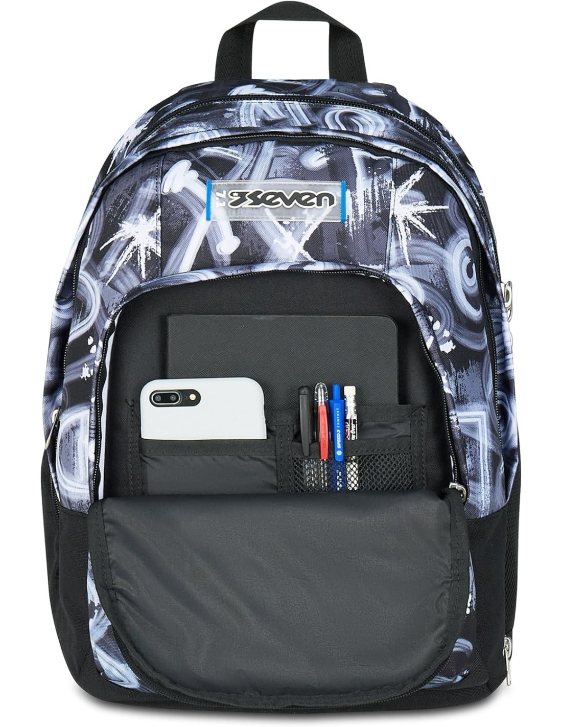 ZAINI: vendita online Seven Zaino Scuola, Dual Detach, Grigio Azzurro, Doppio Scomparto 32 L, Con Tasca PC, Organizer, Zaino,...