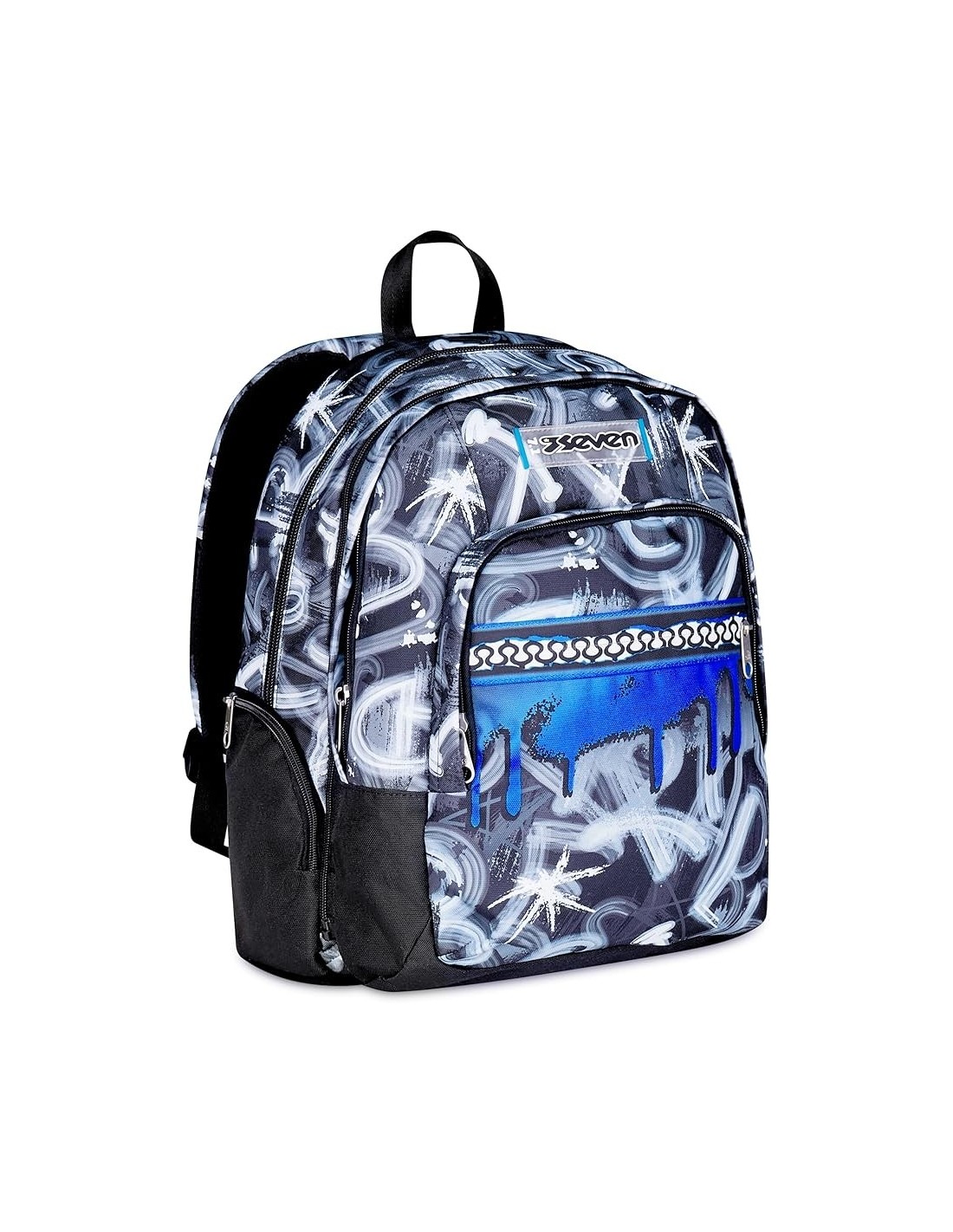 ZAINI: vendita online Seven Zaino Scuola, Dual Detach, Grigio Azzurro, Doppio Scomparto 32 L, Con Tasca PC, Organizer, Zaino,...