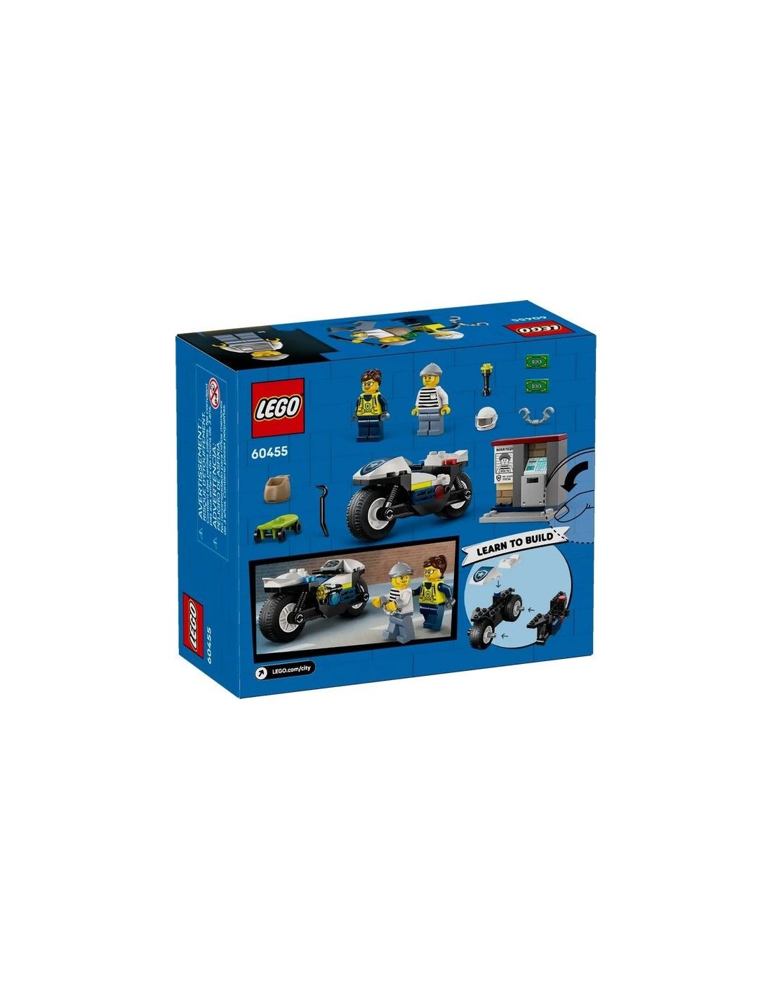 LEGO City 60455 Moto della Polizia, avventure d’azione per piccoli agenti dai 5 anni | Shop in Casa