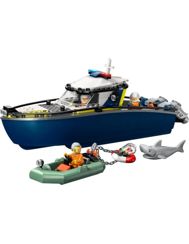 LEGO City 60456, inseguimento sul mare con barche, squalo e polizia per bambini da 6 anni | Shop in Casa