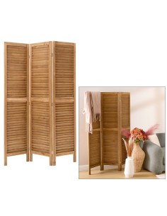 SEPARE' E PARAVENTO: vendita online Paravento, Camila, L. 120 x P. 2 x H. 170 cm, Legno Paulownia, Marrone, Pannelli Pieghevo...