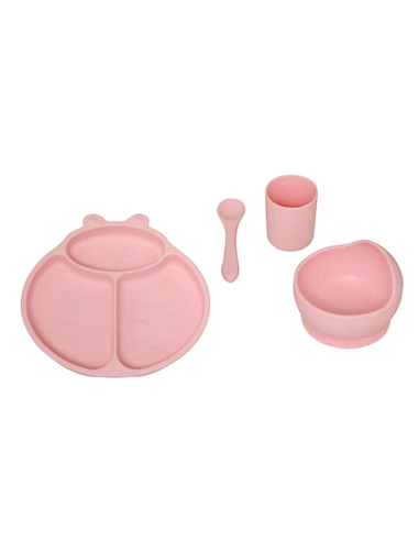 OGGETTISTICA: vendita online Set Piatti, 4 Pezzi, Silicone, Rose, Lavabile, Antiscivolo, Bambini in offerta