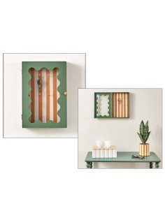 OGGETTISTICA: vendita online Scatola Portachiavi, Chéri, L. 20 x P. 6,6 x H. 30 cm, MDF E1, Vetro, Multicolore in offerta