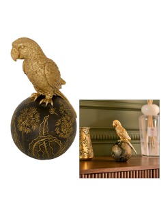 OGGETTISTICA: vendita online Uccellino Decorativo Belli, Resina Dorata, L 12 cm, P 10 cm, H 19 cm in offerta