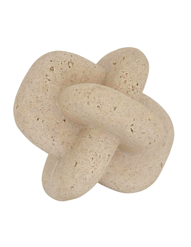 OGGETTISTICA: vendita online Decorazione da Appoggio Dave, Resina Effetto Pietra, Beige, Altezza 14 cm in offerta