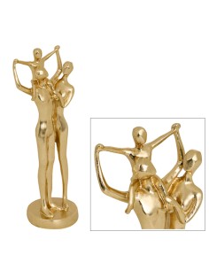 OGGETTISTICA: vendita online Statua Famiglia Hapi, Resina Dorata, L 10,5 cm, P 8 cm, H 28,5 cm in offerta