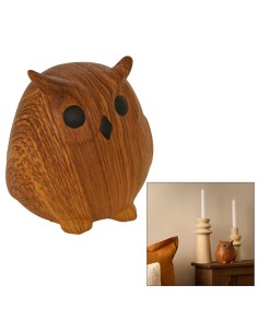OGGETTISTICA: vendita online Gufo Decorativo Autunno, Ceramica Dolomite, Colore Caramello, L 11 cm, P 10,3 cm, H 12 cm in off...