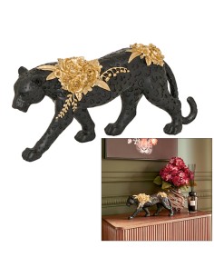 OGGETTISTICA: vendita online Pantera Decorativa Belli, Resina Nera, L 40 cm, P 8,5 cm, H 18,5 cm in offerta