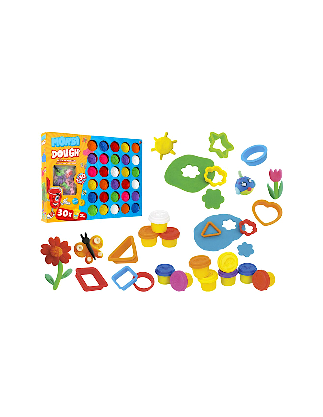 Set pasta da modellare per bambini con 30 colori e accessori | shopincasa.it