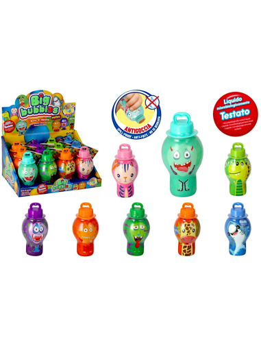 Bolle di sapone animali 30 ml assortiti con tappo antigoccia | shopincasa.it