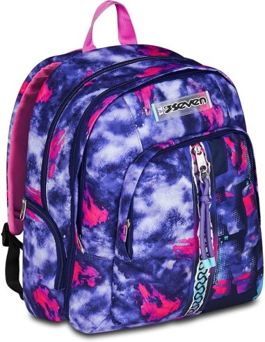 ZAINI: vendita online Seven Zaino Scuola, Dual Detach, Viola, Con Tasca PC, 30x43,5x24 cm in offerta