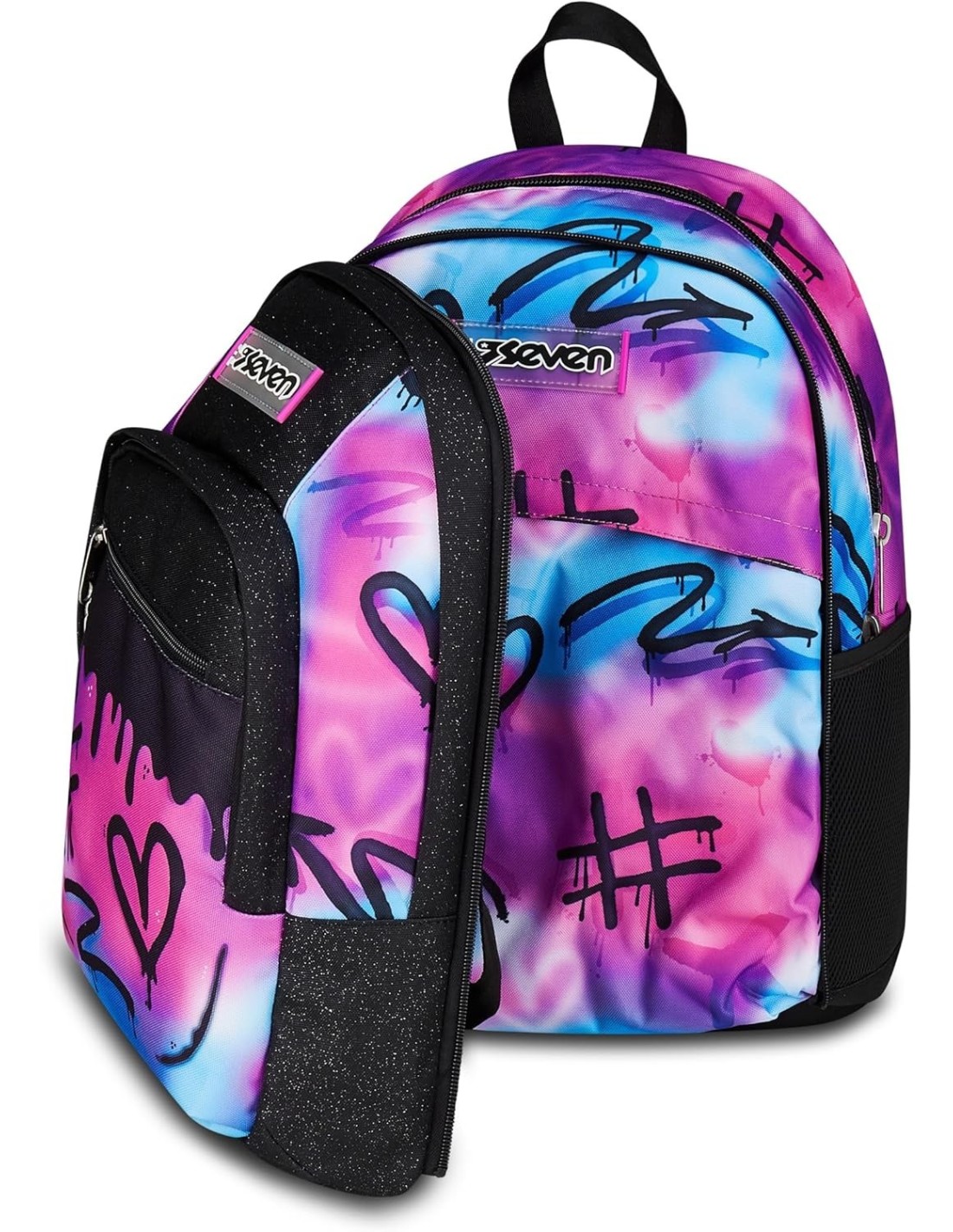 ZAINI: vendita online Seven Zaino Scuola, Dual Detach, Fucsia Azzurro, Doppio Scomparto 32 L, Con Tasca PC, Zaino Ragazza, Sc...