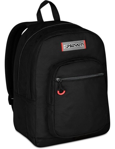 ZAINI: vendita online Seven, Zaino Scuola, Freethink, Nero, 33x44x20 cm, 34 L, Doppio Scomparto, Tasca PC, Scuola in offerta