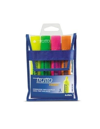 Evidenziatori Tratto Video Conf. 4 – Punta Scalpello 1-5 mm – Shopincasa
