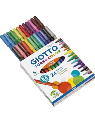 Giotto Turbo Color – Pennarelli Lavabili 24 Colori Punta Fine | Shopincasa