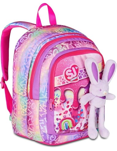 ZAINI: vendita online SJ Gang, Zaino Scuola Advanced, Lilla, Doppio Scomparto, 29 L, 29.5x40x24 cm, Porta Borraccia, Bambina,...