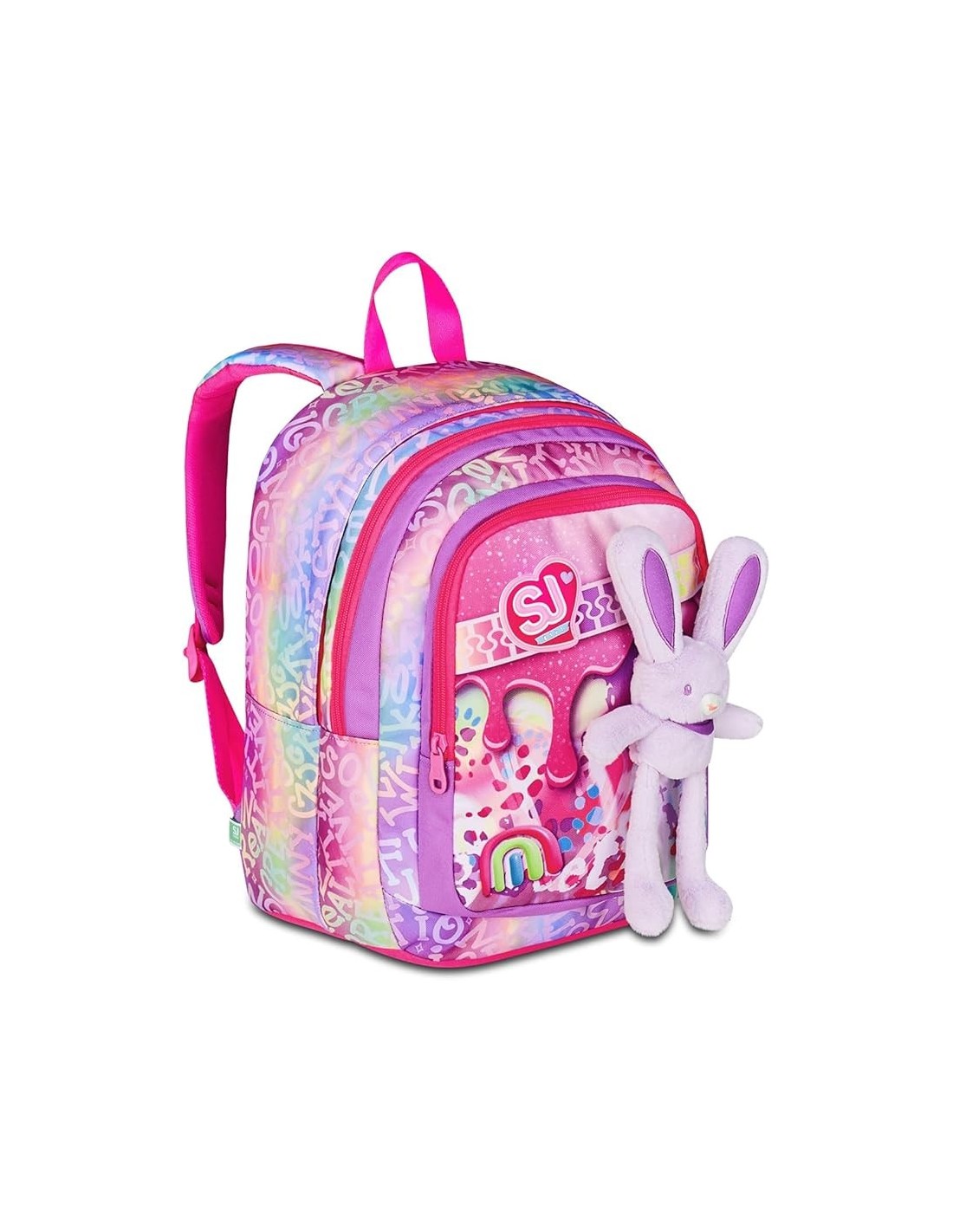 ZAINI: vendita online SJ Gang, Zaino Scuola Advanced, Lilla, Doppio Scomparto, 29 L, 29.5x40x24 cm, Porta Borraccia, Bambina,...