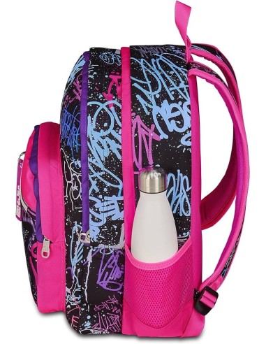 ZAINI: vendita online SJ Gang, Zaino Scuola SJ Ever, Fucsia e Nero, Doppio Scomparto, 30 L, 30x41.5x23 cm, Bambina, Scuola El...