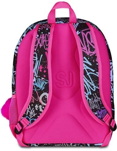 ZAINI: vendita online SJ Gang, Zaino Scuola SJ Ever, Fucsia e Nero, Doppio Scomparto, 30 L, 30x41.5x23 cm, Bambina, Scuola El...