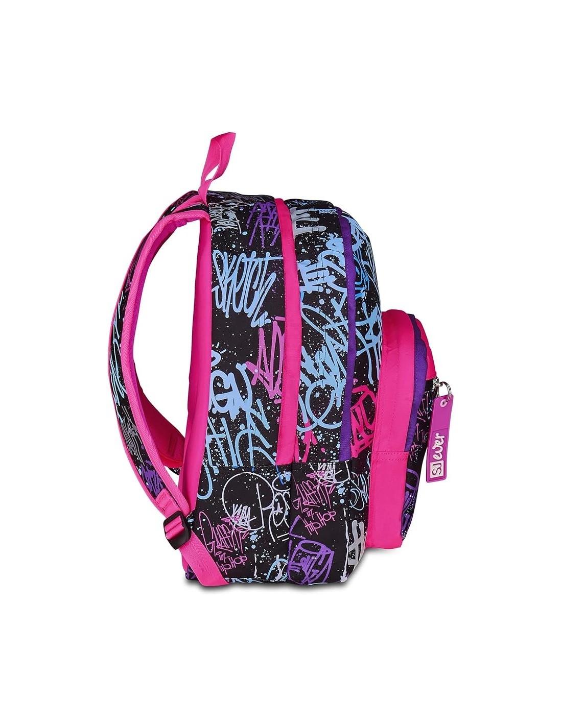 ZAINI: vendita online SJ Gang, Zaino Scuola SJ Ever, Fucsia e Nero, Doppio Scomparto, 30 L, 30x41.5x23 cm, Bambina, Scuola El...