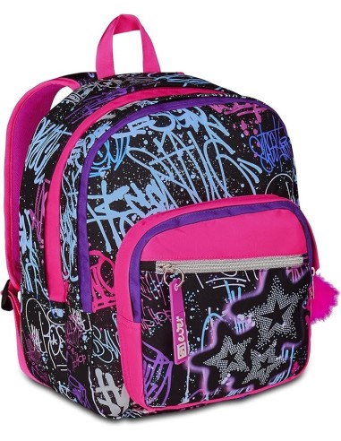 ZAINI: vendita online SJ Gang, Zaino Scuola SJ Ever, Fucsia e Nero, Doppio Scomparto, 30 L, 30x41.5x23 cm, Bambina, Scuola El...