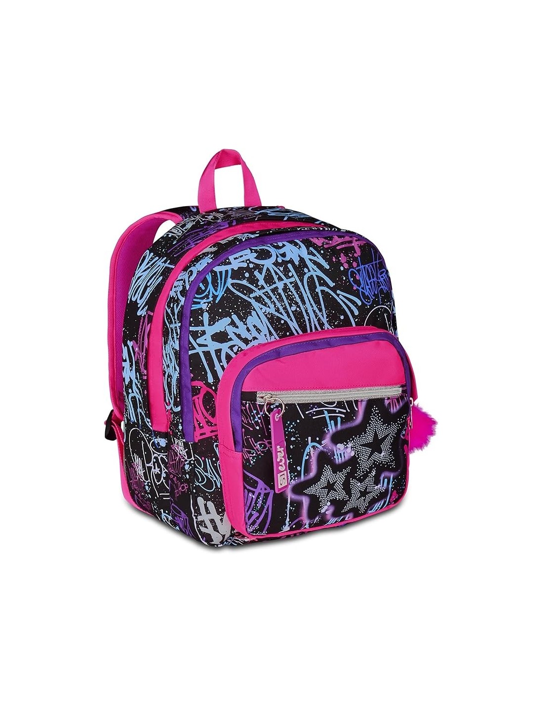ZAINI: vendita online SJ Gang, Zaino Scuola SJ Ever, Fucsia e Nero, Doppio Scomparto, 30 L, 30x41.5x23 cm, Bambina, Scuola El...