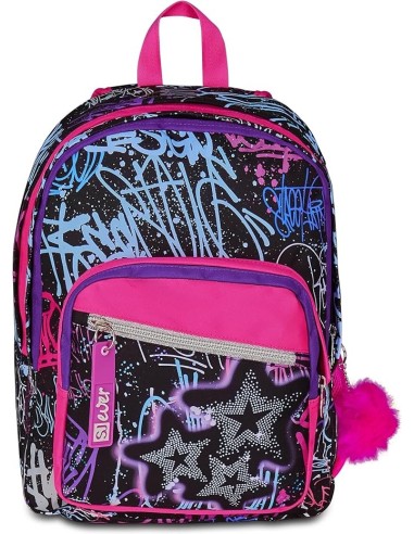 ZAINI: vendita online SJ Gang, Zaino Scuola SJ Ever, Fucsia e Nero, Doppio Scomparto, 30 L, 30x41.5x23 cm, Bambina, Scuola El...