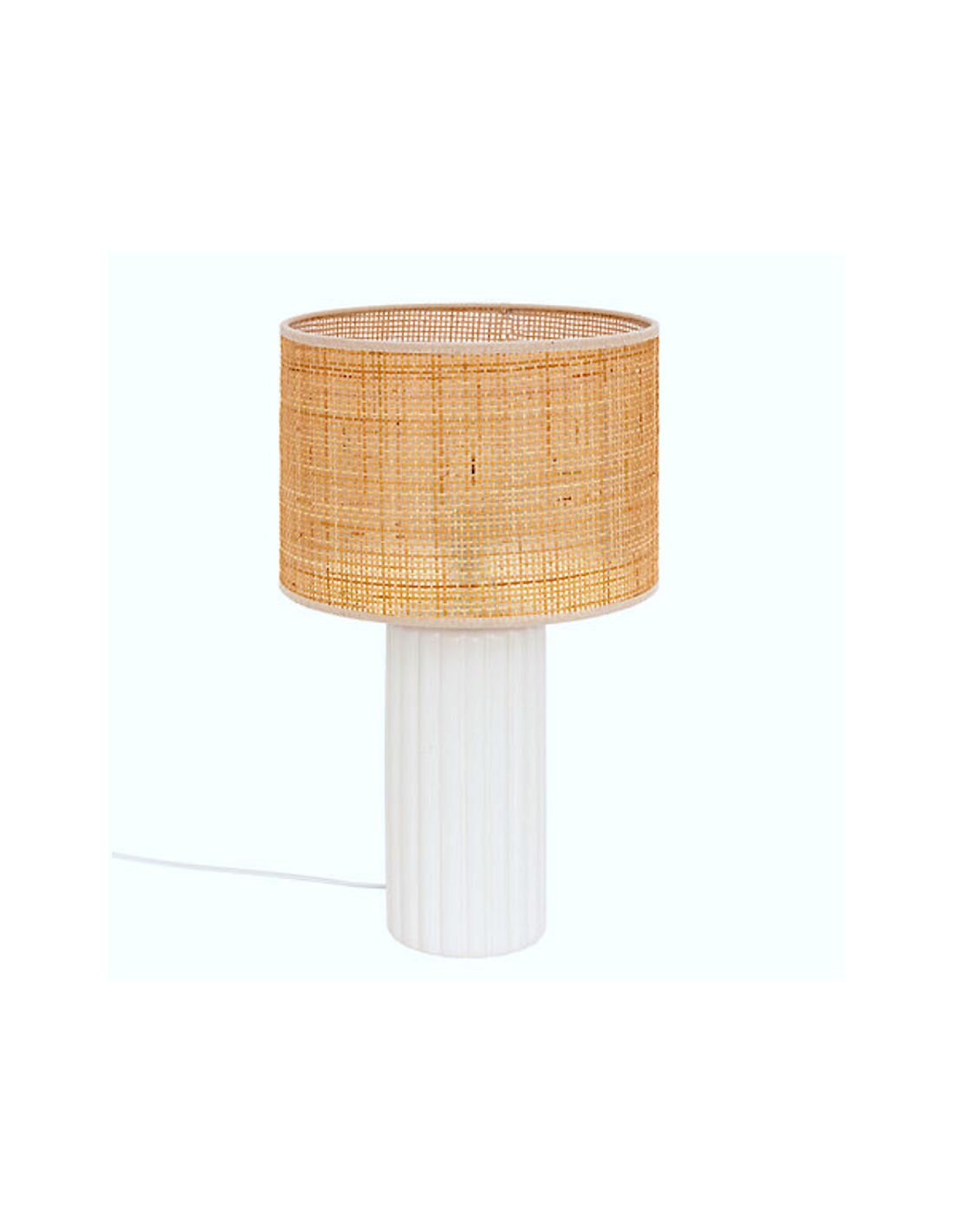 ILLUMINAZIONE: vendita online Lampada Tylia, ceramica bianca, H 47 cm, design elegante, paralume escluso in offerta