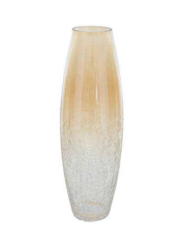 VASI D'ARREDO: vendita online Vaso, vetro craquelé, Alexis, trasparente, D.13 x H.40 cm in offerta