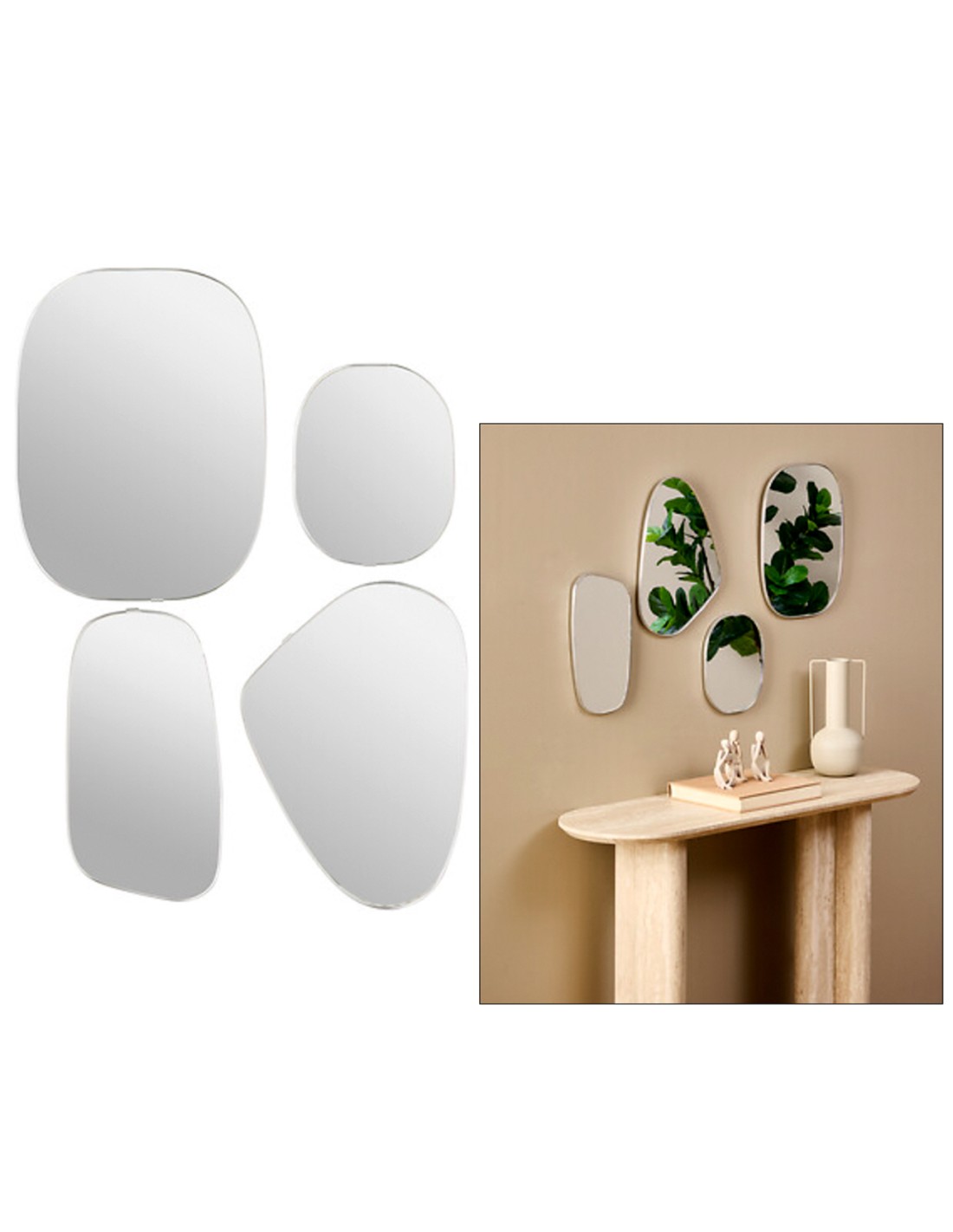 SPECCHI: vendita online Specchio, plastica, Roman, 30x1.2x40 cm, set x4, ATMOSPHERA in offerta