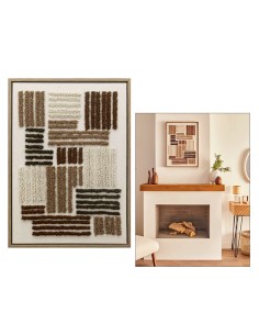 QUADRI E DECORO PARETE: vendita online Tela, 3D, Emir, marrone, 50x70 cm, tessuto tufté, rilievo moderno in offerta