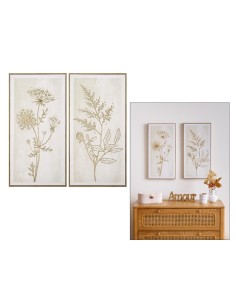 QUADRI E DECORO PARETE: vendita online Tela, 3D, Beryl, bianca, 30x60 cm, effetto alluminio dorato, assortita FOURGERE/FLEUR ...