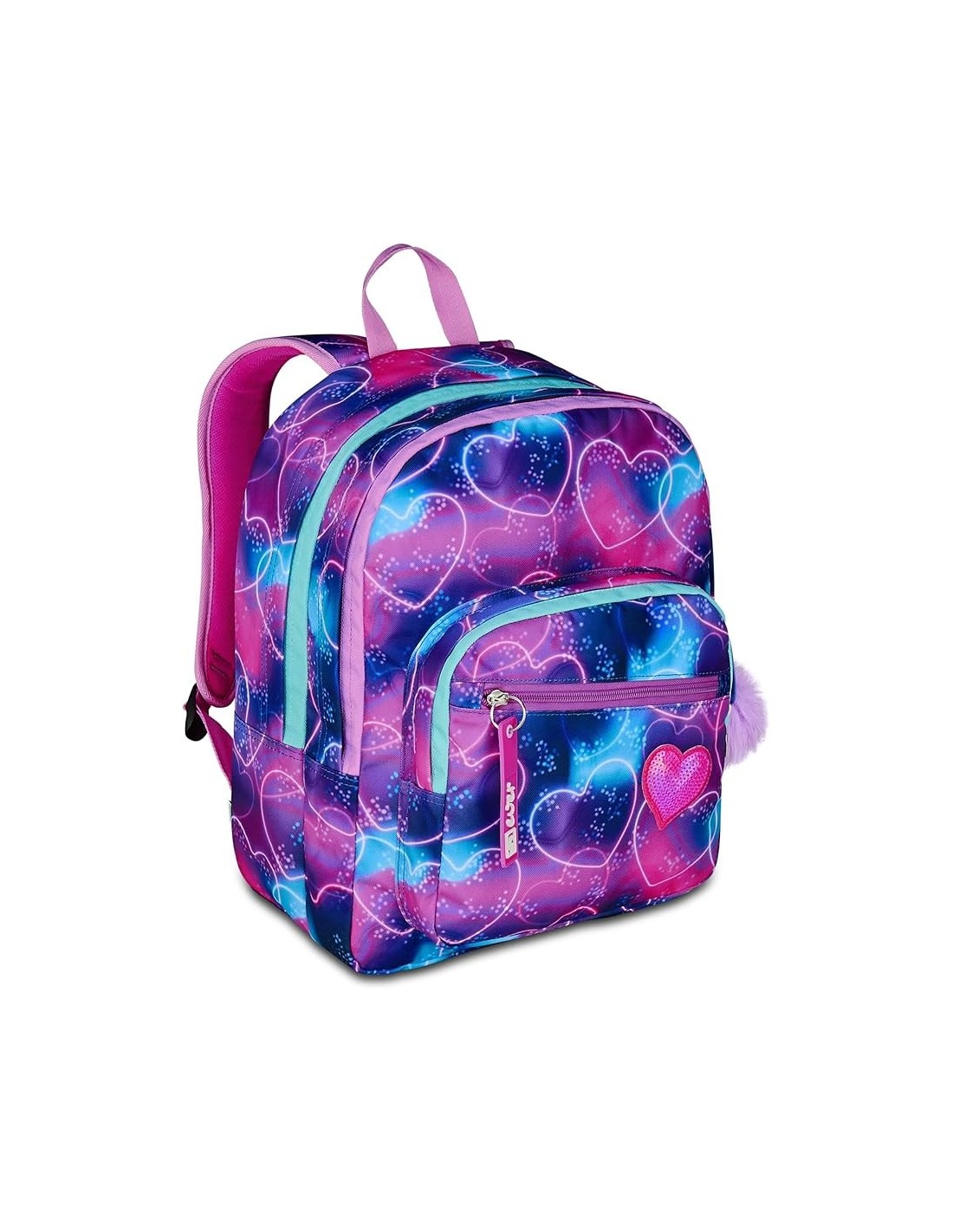 ZAINI: vendita online SJ Gang, Zaino Scuola SJ Ever, Viola, Doppio Scomparto, 30 L, 30x41.5x23 cm, Porta Borraccia, Bambina, ...