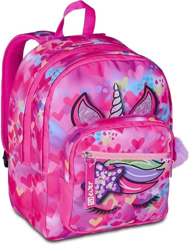 ZAINI: vendita online SJ Gang, Zaino Scuola SJ Ever, Fucsia, 30 L, 30x41.5x23 cm, Porta Borraccia, Bambina, Scuola Elementare...