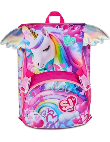 ZAINI: vendita online SJ Gang, Zaino Scuola Estensibile Big, Fucsia, 24 L, 27x39x16 cm, Con Ali a Scomparsa, Bambina, Scuola ...
