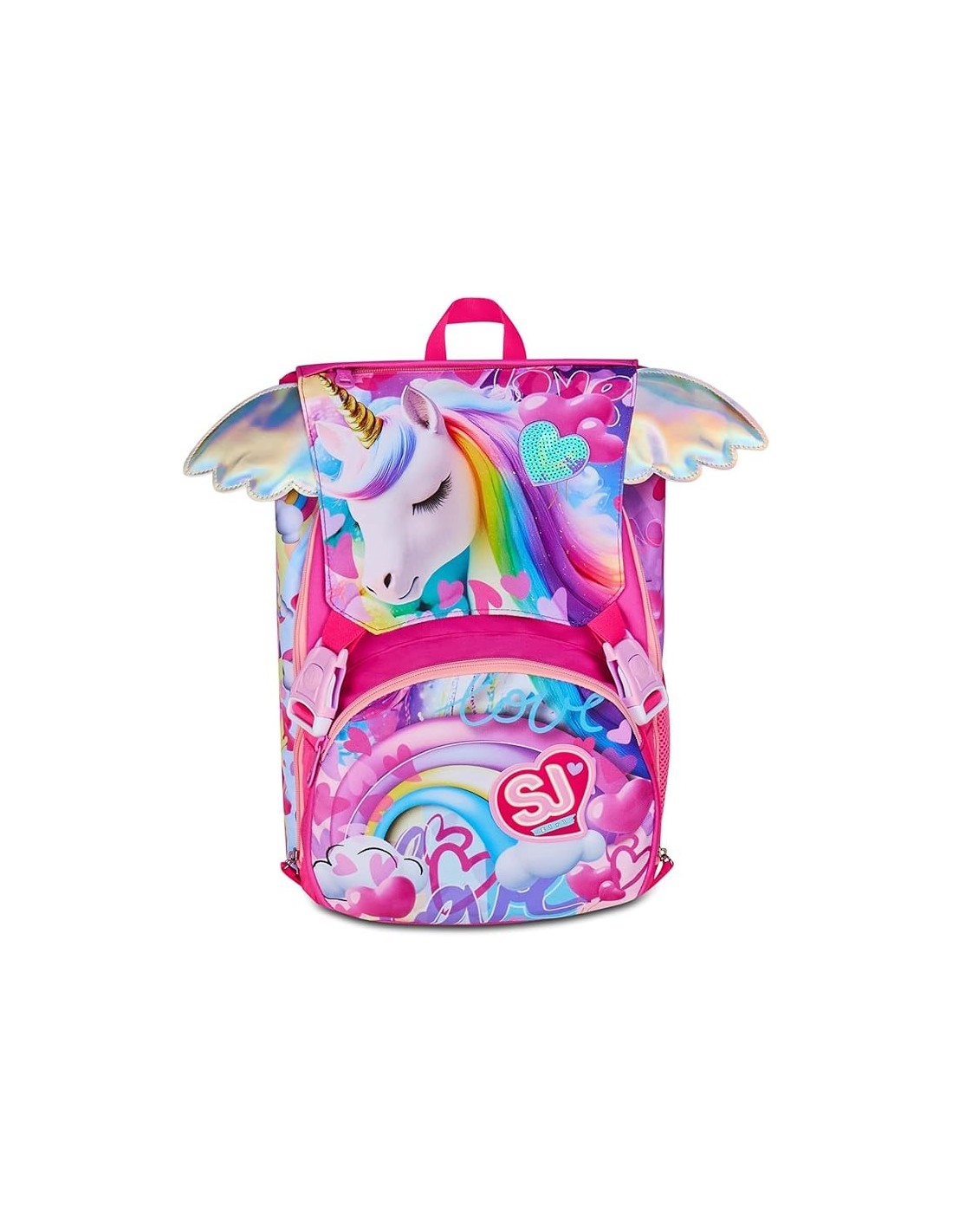 ZAINI: vendita online SJ Gang, Zaino Scuola Estensibile Big, Fucsia, 24 L, 27x39x16 cm, Con Ali a Scomparsa, Bambina, Scuola ...