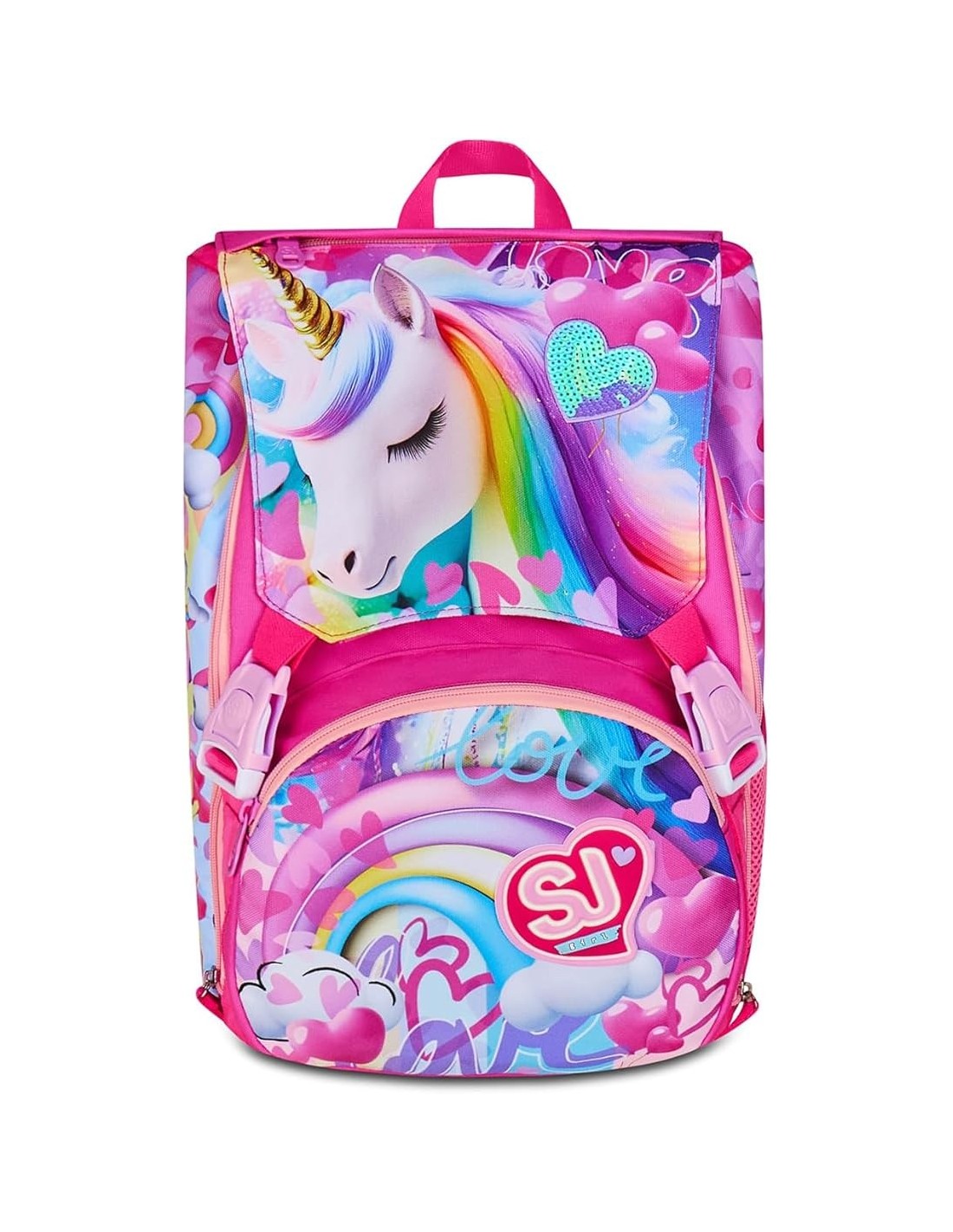 ZAINI: vendita online SJ Gang, Zaino Scuola Estensibile Big, Fucsia, 24 L, 27x39x16 cm, Con Ali a Scomparsa, Bambina, Scuola ...