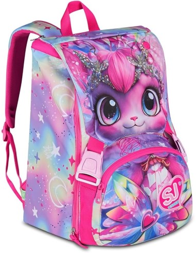 ZAINI: vendita online SJ Gang, Zaino Scuola Estensibile Big, Fucsia, 24 L, 27x39x16 cm, Occhi LED Interattivi, Bambina, Scuol...