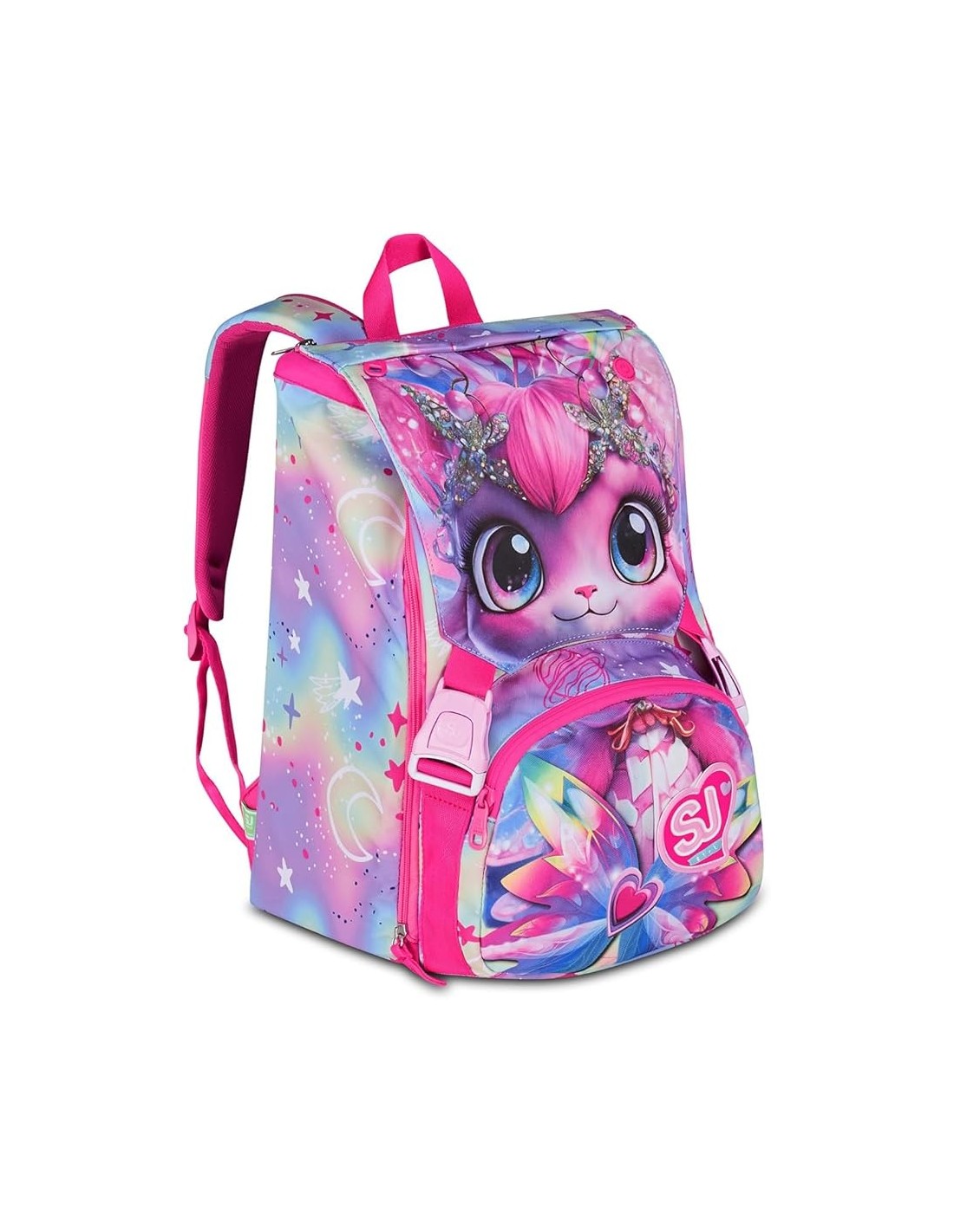 ZAINI: vendita online SJ Gang, Zaino Scuola Estensibile Big, Fucsia, 24 L, 27x39x16 cm, Occhi LED Interattivi, Bambina, Scuol...