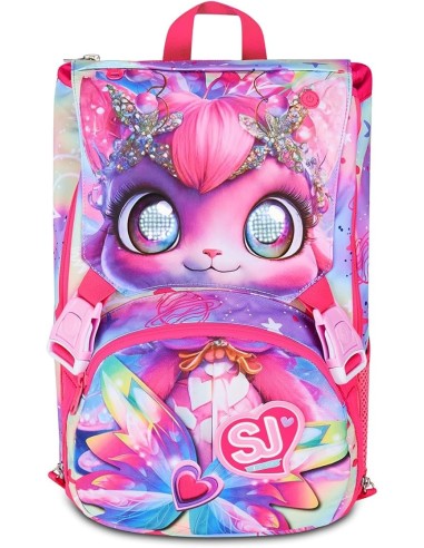 ZAINI: vendita online SJ Gang, Zaino Scuola Estensibile Big, Fucsia, 24 L, 27x39x16 cm, Occhi LED Interattivi, Bambina, Scuol...