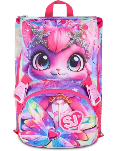 ZAINI: vendita online SJ Gang, Zaino Scuola Estensibile Big, Fucsia, 24 L, 27x39x16 cm, Occhi LED Interattivi, Bambina, Scuol...
