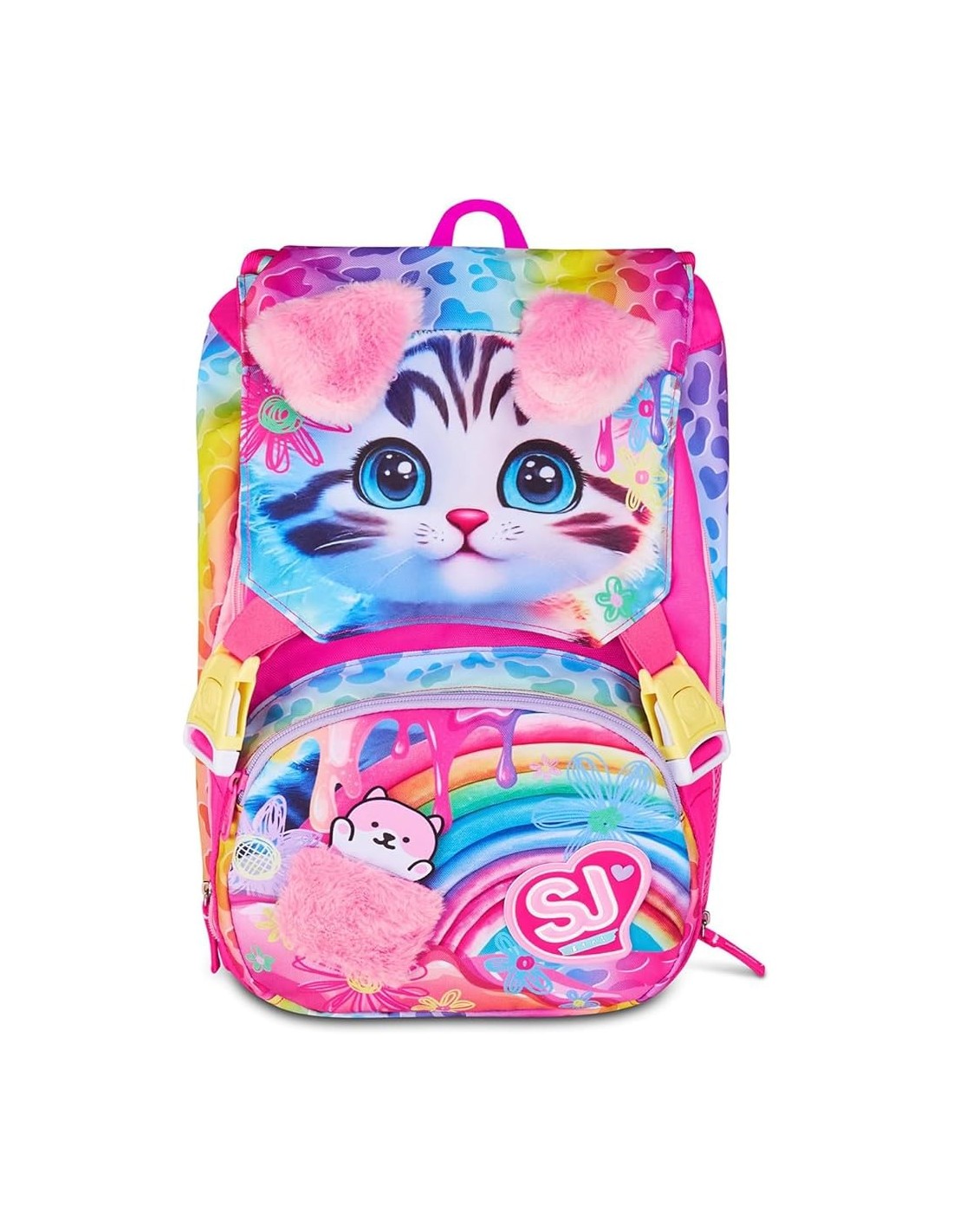 ZAINI: vendita online SJ Gang, Zaino Scuola Estensibile Big, Fucsia, 24 L, 27x39x16 cm, Orecchie in Peluche, Bambina, Scuola ...