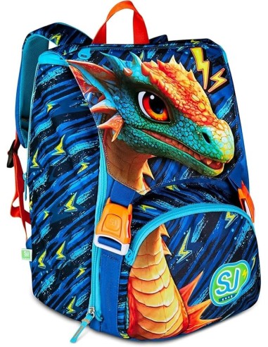 ZAINI: vendita online SJ Gang, Zaino Scuola Estensibile Big, Blu, 24 L, 27x39x16 cm, Ali a Scomparsa, Bambino, Scuola Element...