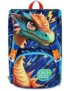 ZAINI: vendita online SJ Gang, Zaino Scuola Estensibile Big, Blu, 24 L, 27x39x16 cm, Ali a Scomparsa, Bambino, Scuola Element...