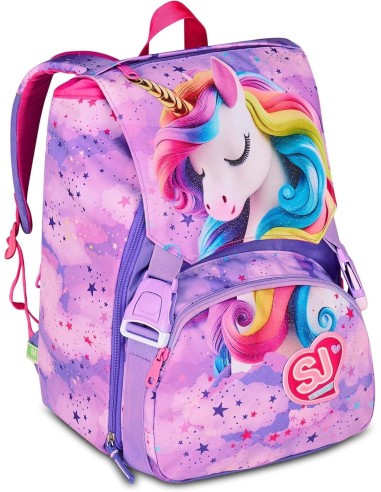 ZAINI: vendita online SJ Gang, Zaino Scuola Estensibile Big, Viola, 24 L, 27x39x16 cm, Ali a Scomparsa, Bambina, Scuola Eleme...