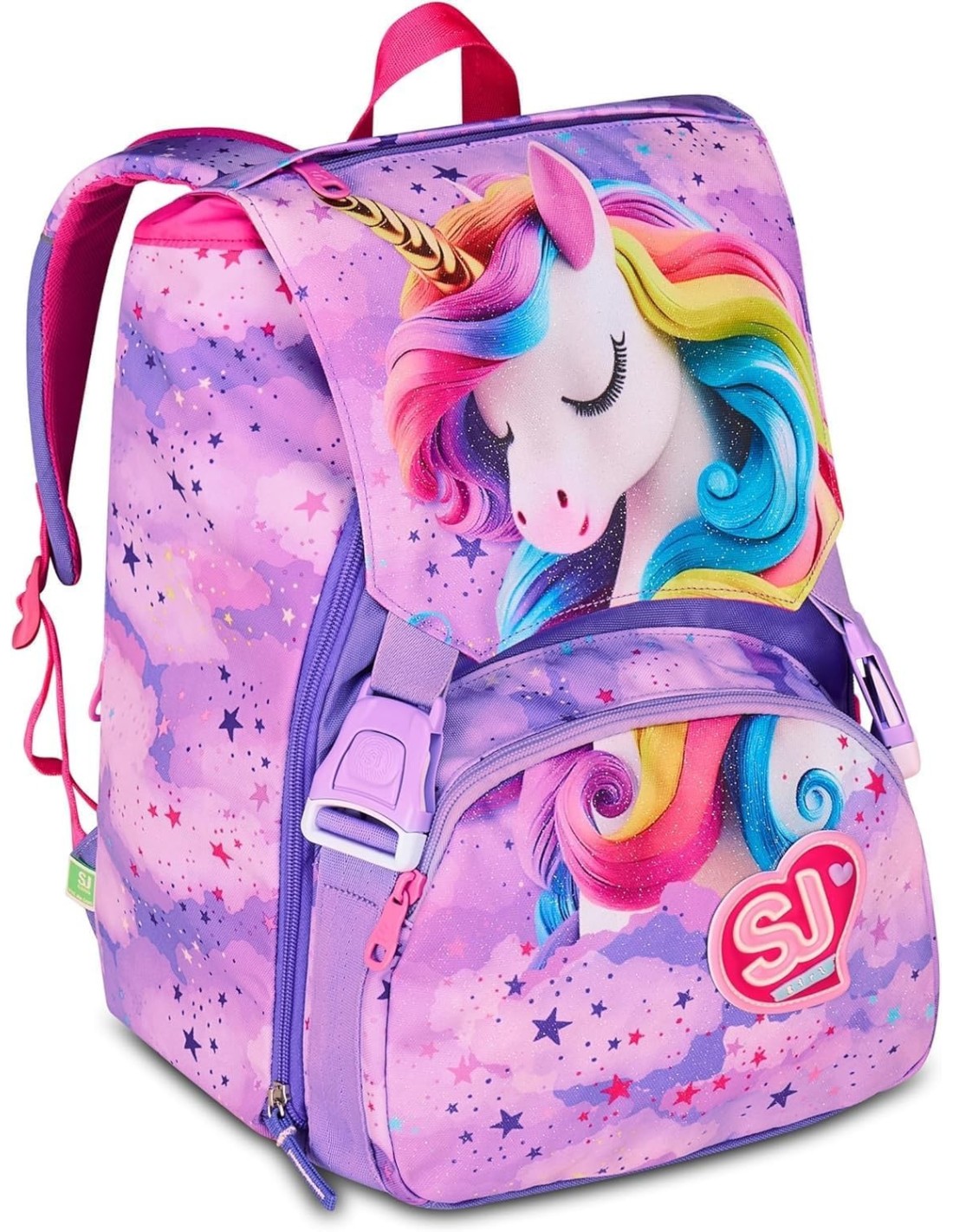 ZAINI: vendita online SJ Gang, Zaino Scuola Estensibile Big, Viola, 24 L, 27x39x16 cm, Ali a Scomparsa, Bambina, Scuola Eleme...