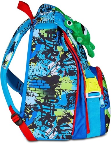 ZAINI: vendita online SJ GANG, STYLE JAM GANG, Zaino Scuola Estensibile, Divisorio Interno,Peluche Alieno, 24 L, Zaino Elemen...