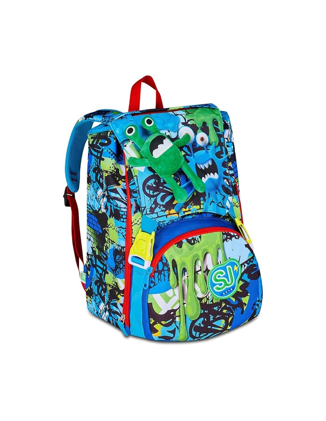 ZAINI: vendita online SJ GANG, STYLE JAM GANG, Zaino Scuola Estensibile, Divisorio Interno,Peluche Alieno, 24 L, Zaino Elemen...