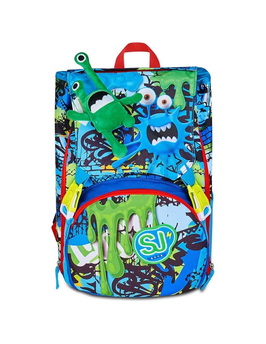 ZAINI: vendita online SJ GANG, STYLE JAM GANG, Zaino Scuola Estensibile, Divisorio Interno,Peluche Alieno, 24 L, Zaino Elemen...