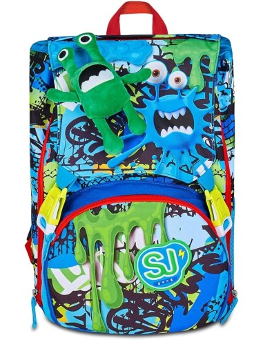 ZAINI: vendita online SJ GANG, STYLE JAM GANG, Zaino Scuola Estensibile, Divisorio Interno,Peluche Alieno, 24 L, Zaino Elemen...